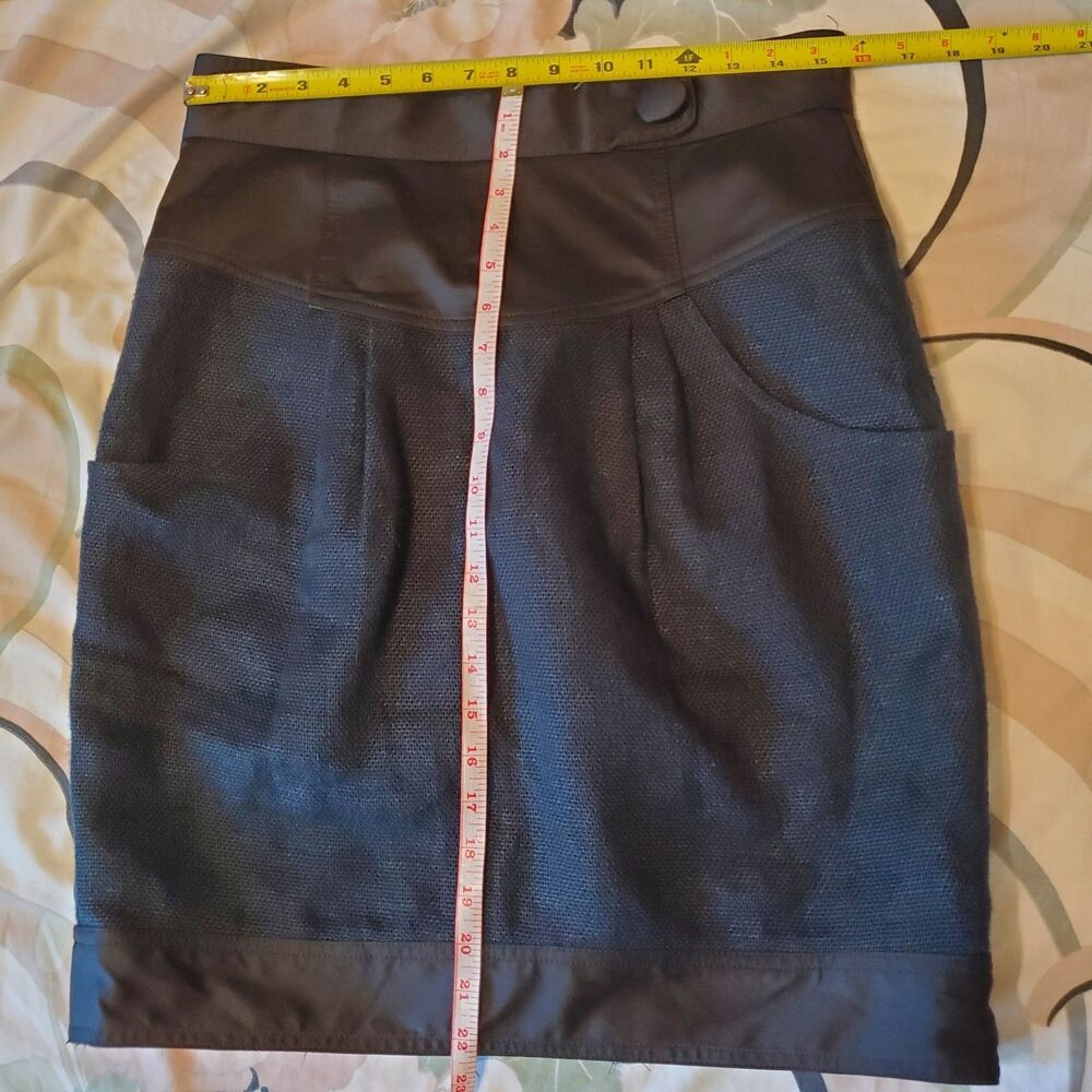 Nanette Lepore Women's Linen Pencil Skirt Size 12 Career Office Classic Twee Y2K - Picture 15 of 16